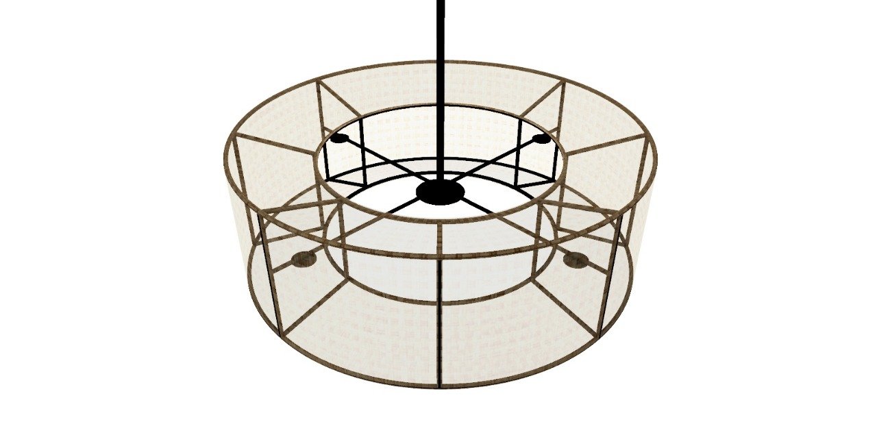 Rattan Drum Ceiling Light - Image 2