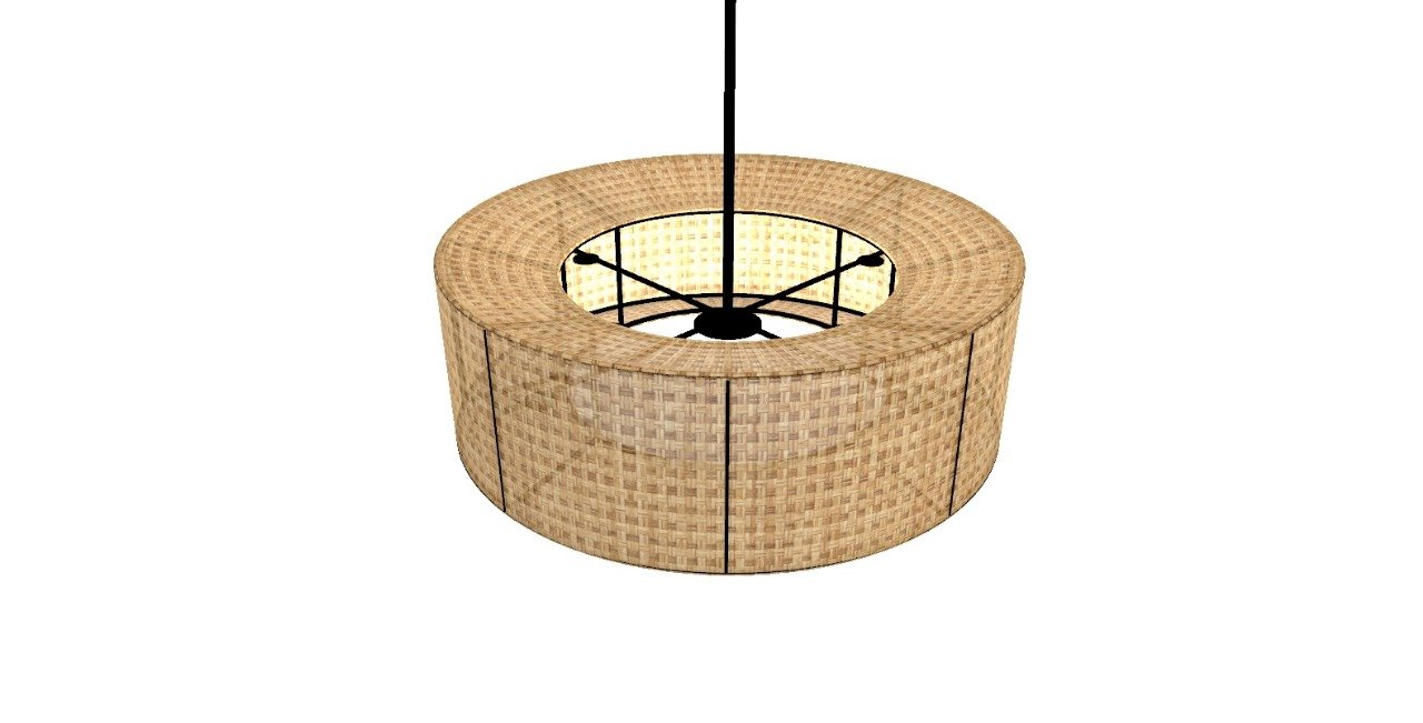Rattan Drum Ceiling Light - Image 3